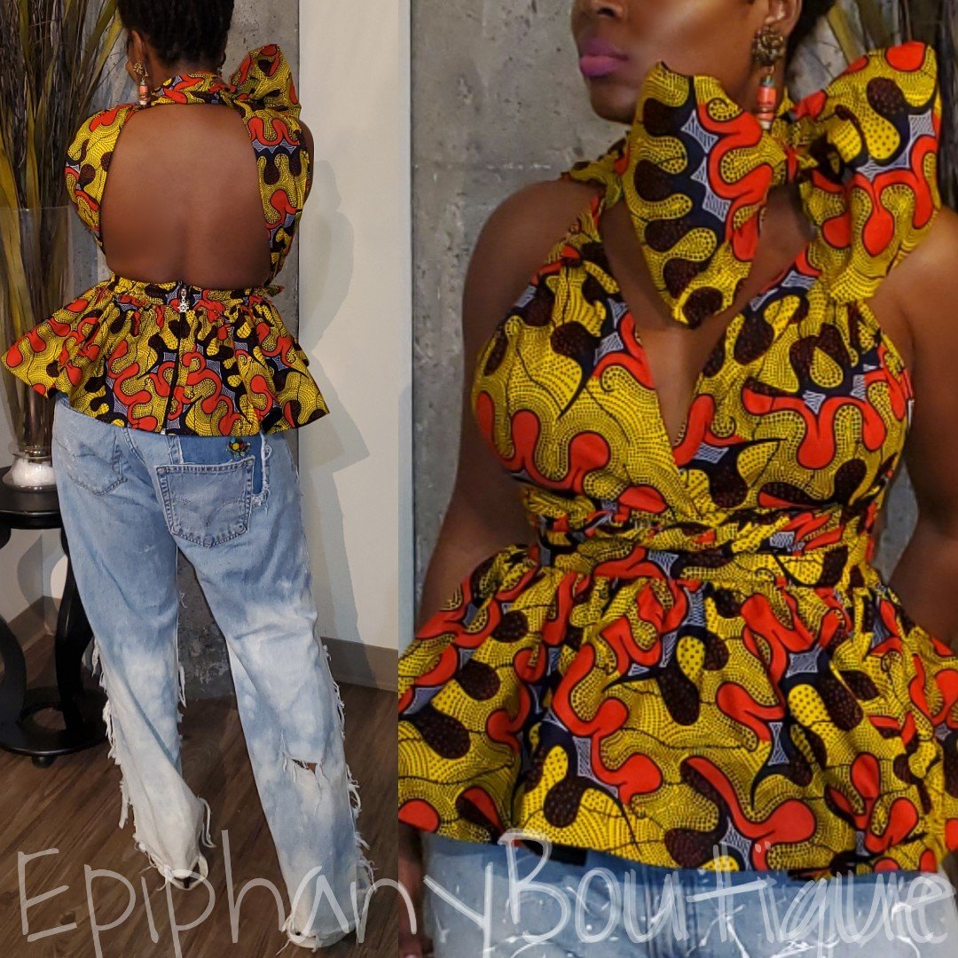 Image of The Infinity Tribal Top (Yellow)-**Reg & Plus/Curvy**