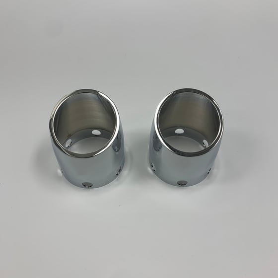 Image of Slash Cut Exhaust Tips (for 3-1/2" Harley Davidson Touring & Softail Exhaust)