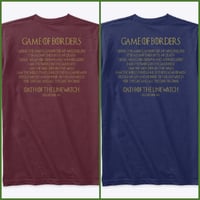 Image 5 of GAME OF BORDERS ~ OATH OF THE LINEWATCH T-SHIRT