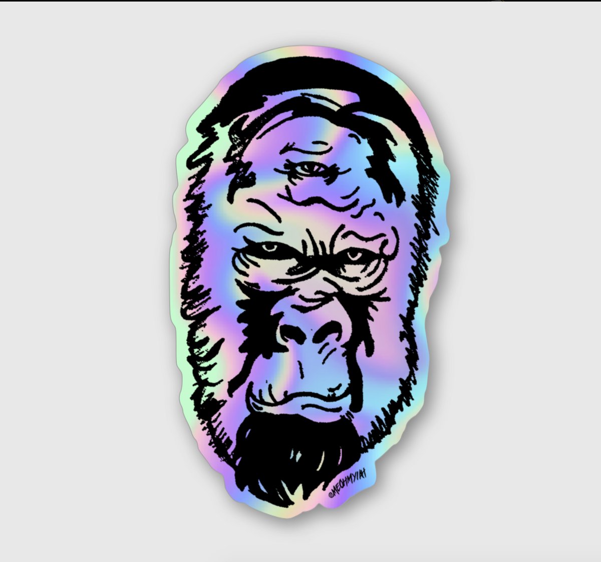 Third Eye Gorilla Sticker