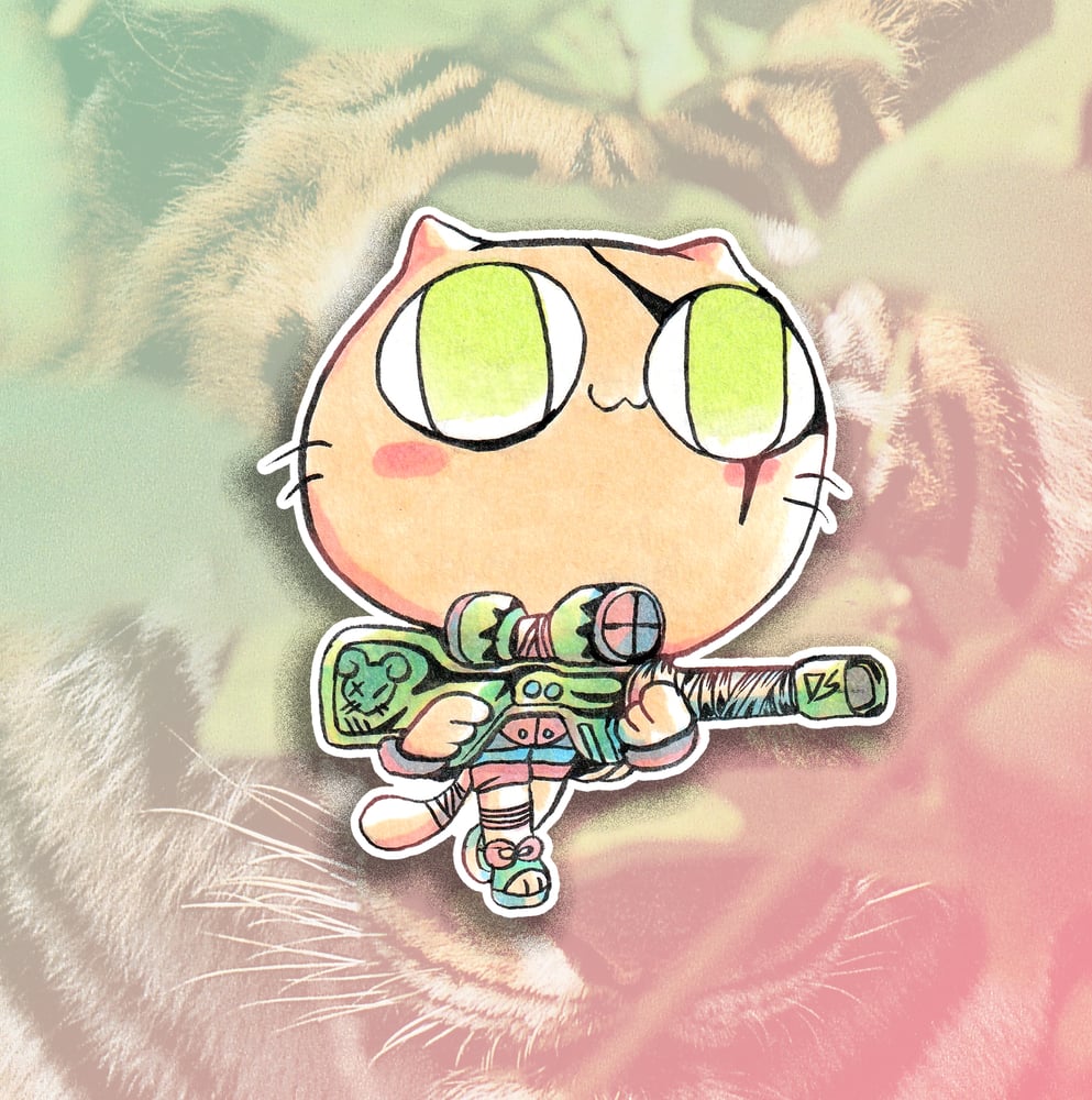 Image of Sniper Kitty Sticker