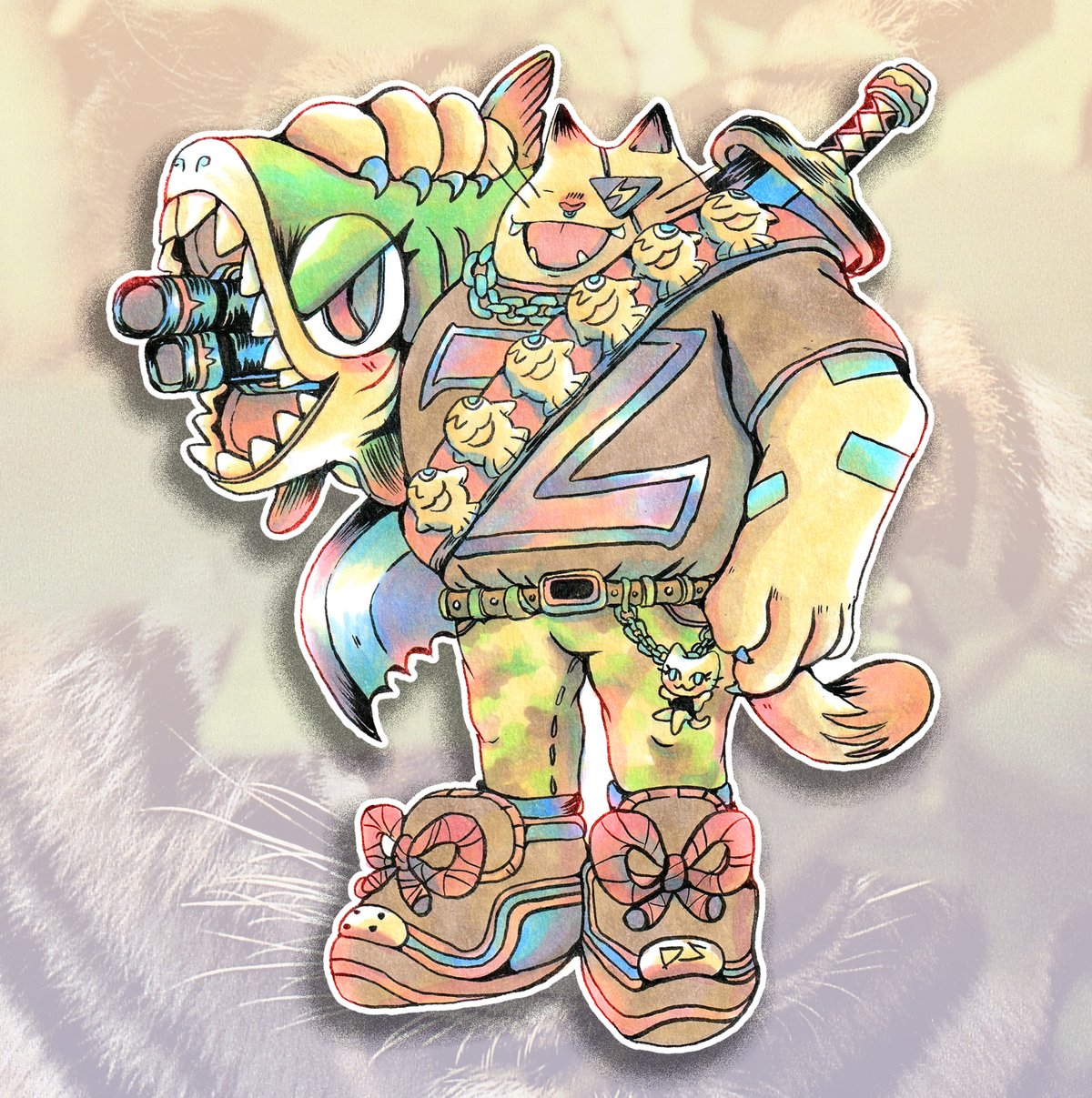 Image of Big Zach Cat Sticker