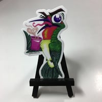 Blitzoid!! - Humorous hummingbird vinyl sticker