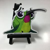 Buttzoid SHY - Humorous hummingbird vinyl sticker