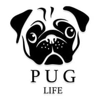 Pug decal 5x5