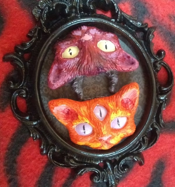 Image of Celestial and Devil Cat Sculpture