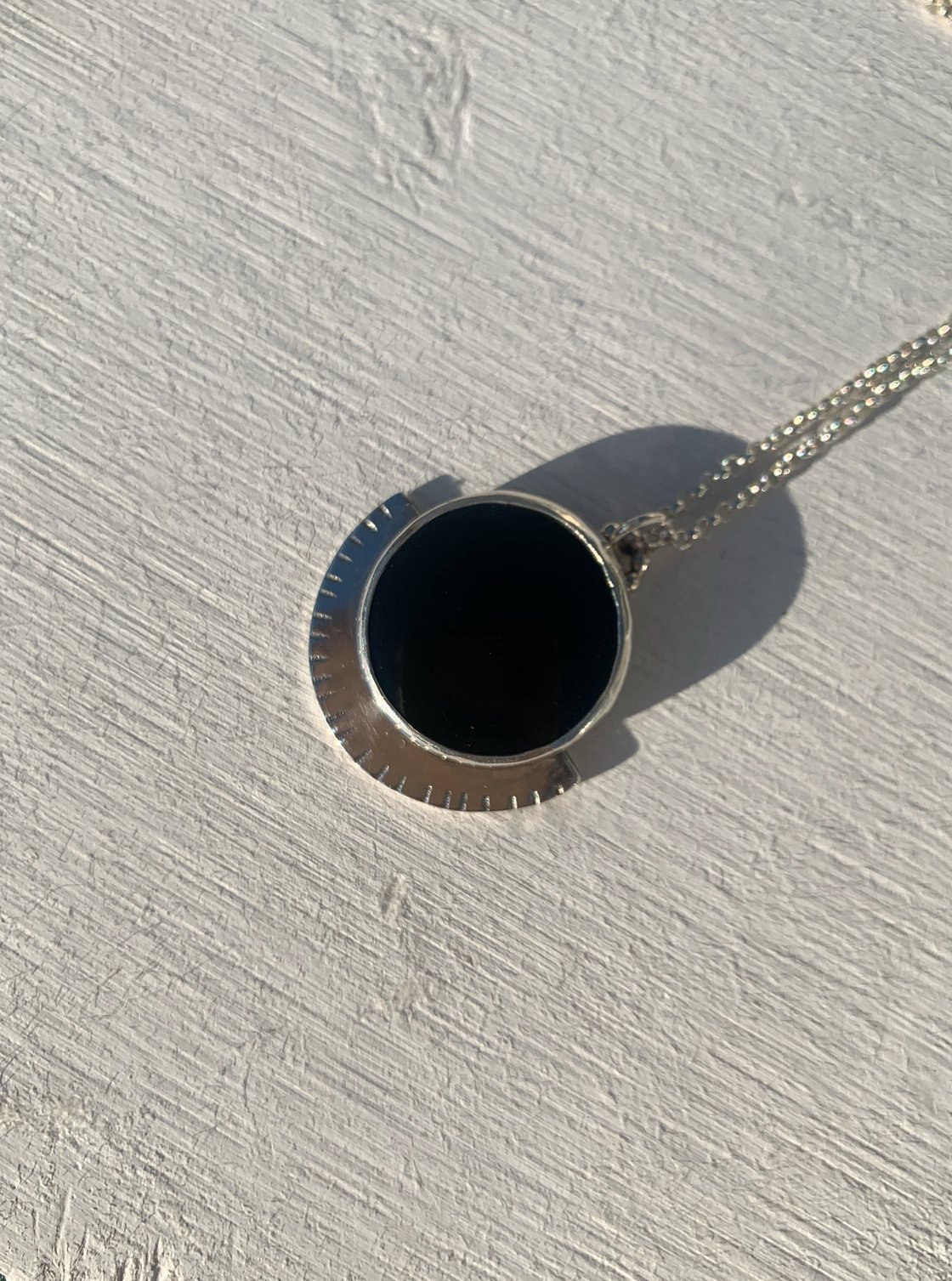 Image of Onyx Sun Necklace 