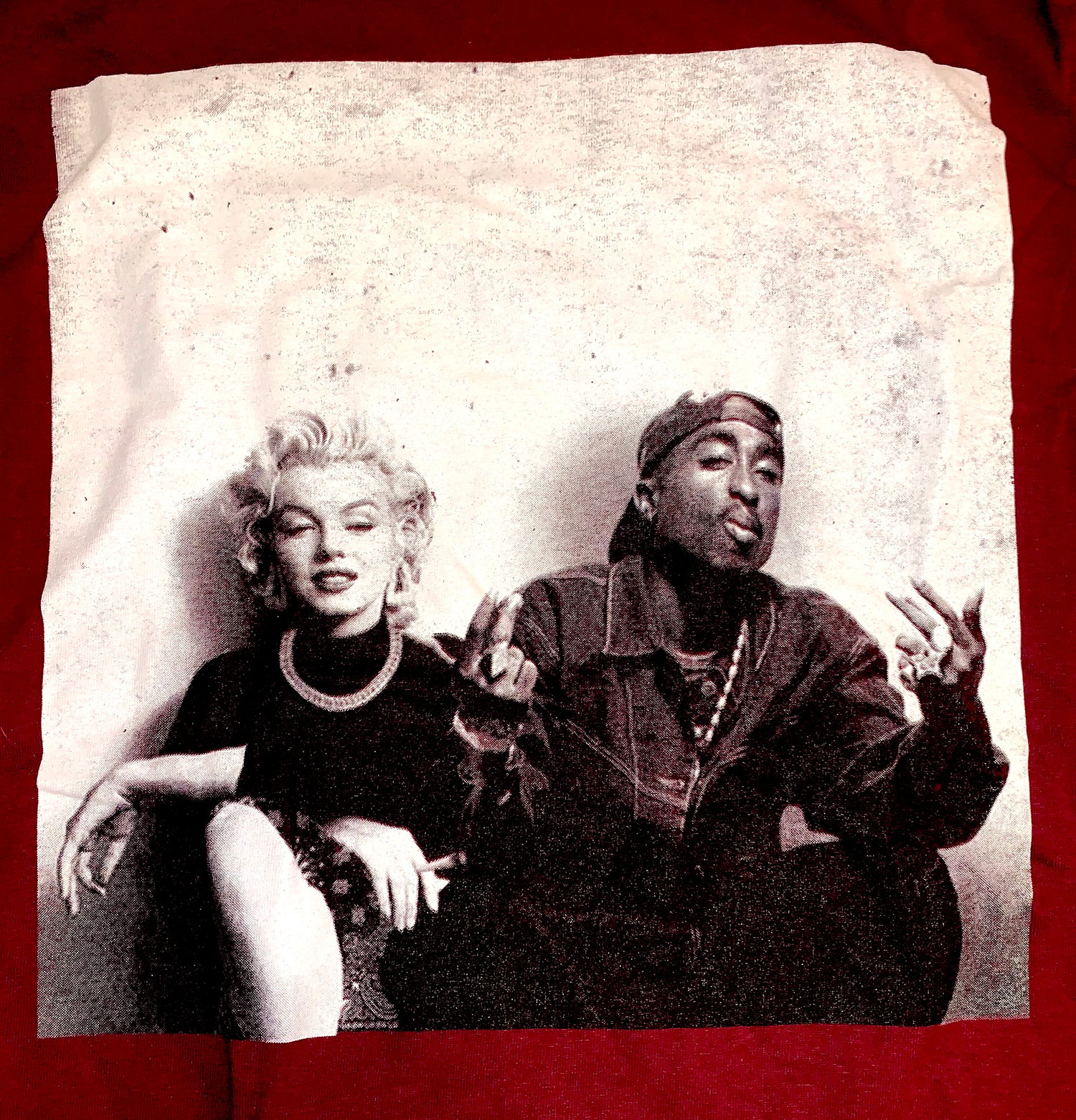 Image of Madonna & Tupac T Shirt Mens 