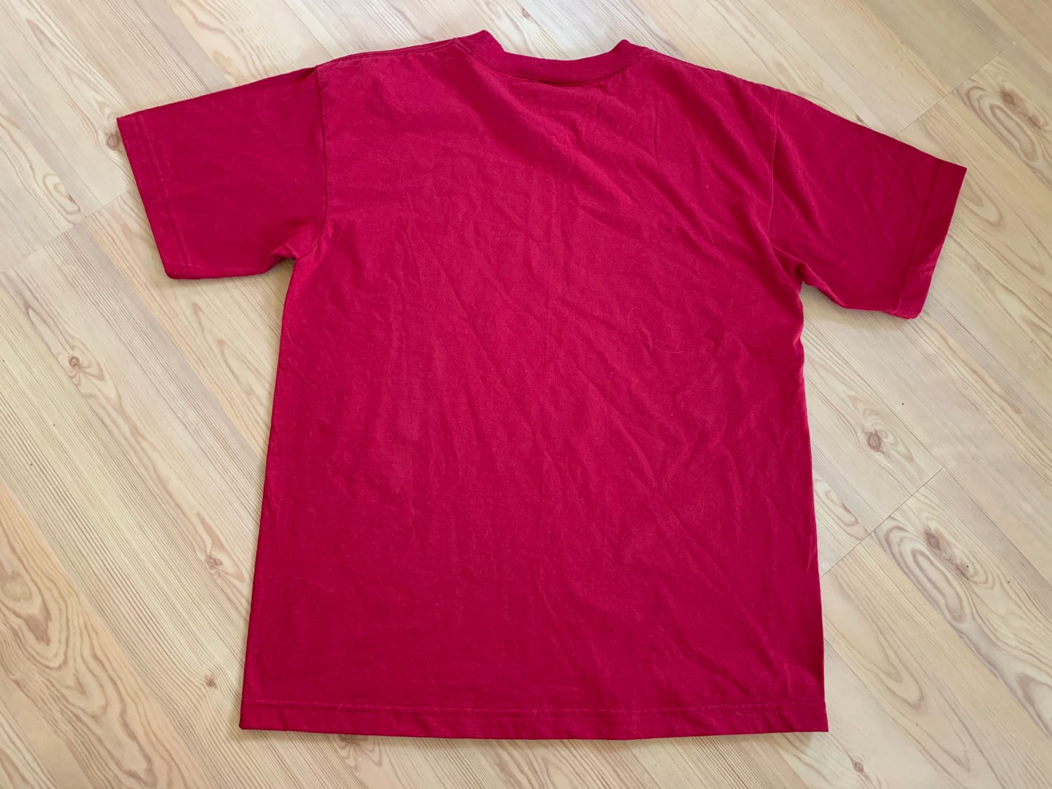 Image of Vintage Double G Box Logo Wine Red T-Shirt Sz XL 
