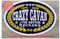  NEW!! CRAZY CAVAN 50th ANNIVERSARY PATCH OVAL 