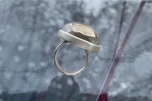 Image of "Inspiration" silver ring with rock crystal · INSPIRATIO ·