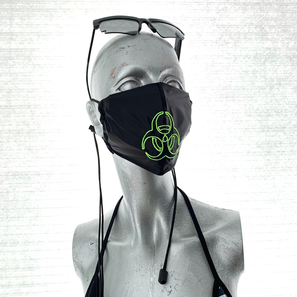 Image of Covid19 : hazmat embroidery mask / black 