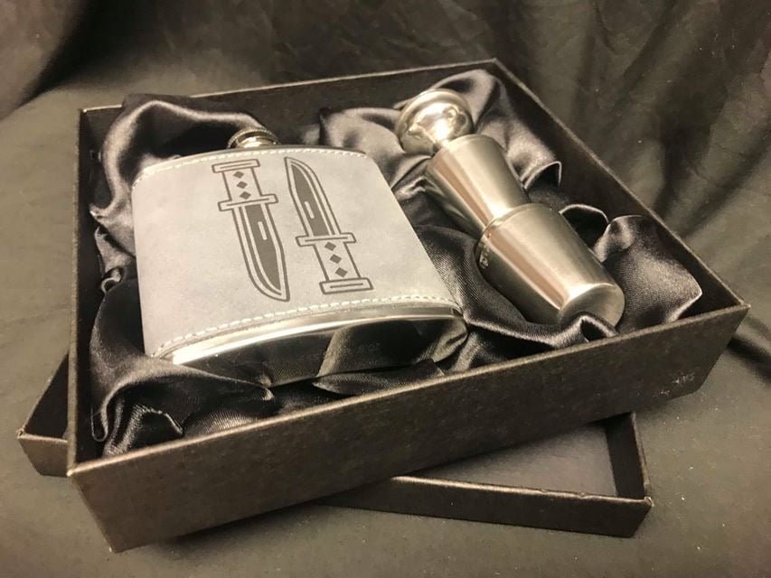 Image of Daggers hip flask 