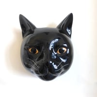 Image 2 of Black Cat Wall Vase
