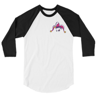 Mad Hatter 3/4 sleeve white&black