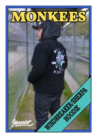 Image 3 of Sherpa Half Zip Hoodie (Black)