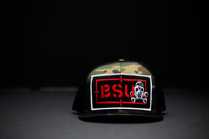 Image of Camo/Black 5 Panel Giant Recon Patch hat