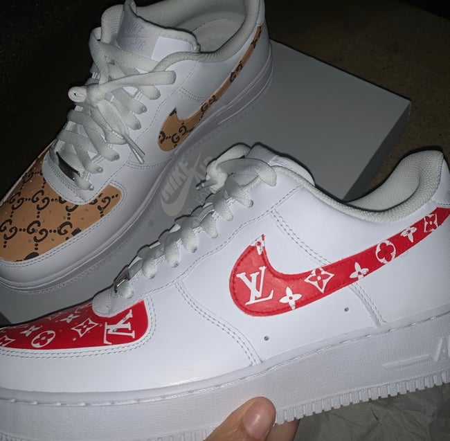 LV x gucci airforces