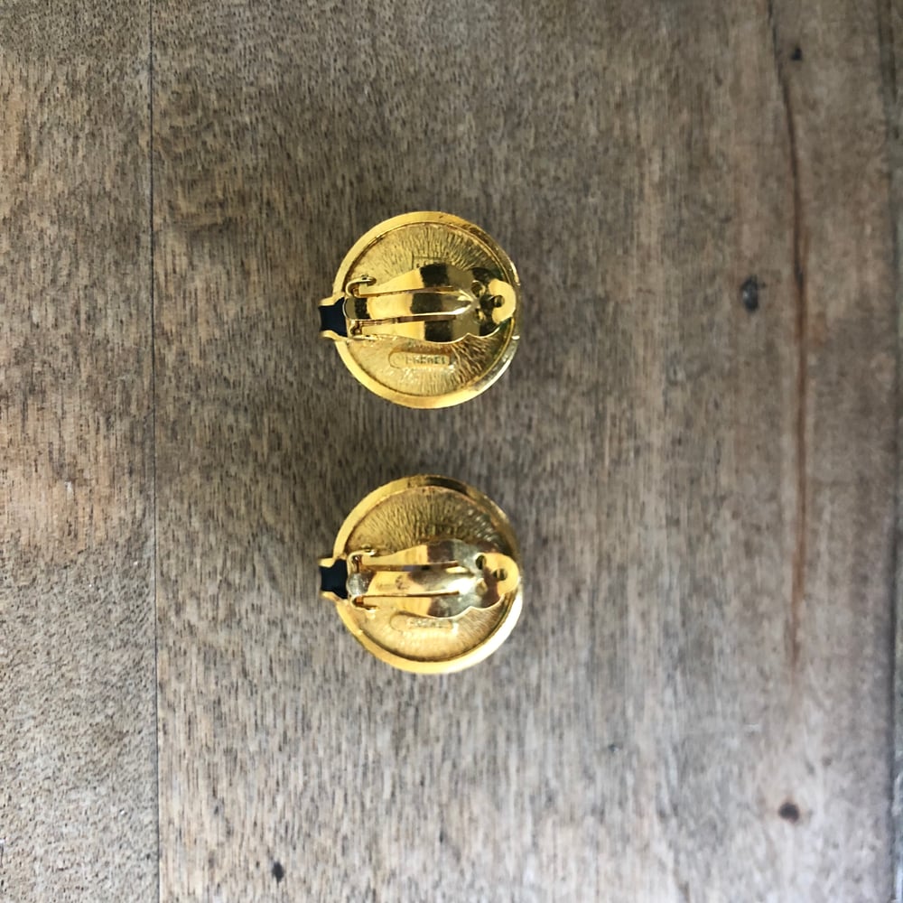 Image of Authentic Chanel gold tone/pearl Earrings