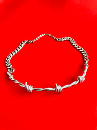 Image 3 of HEAVY CHAIN BARBED WIRE CHOKER 