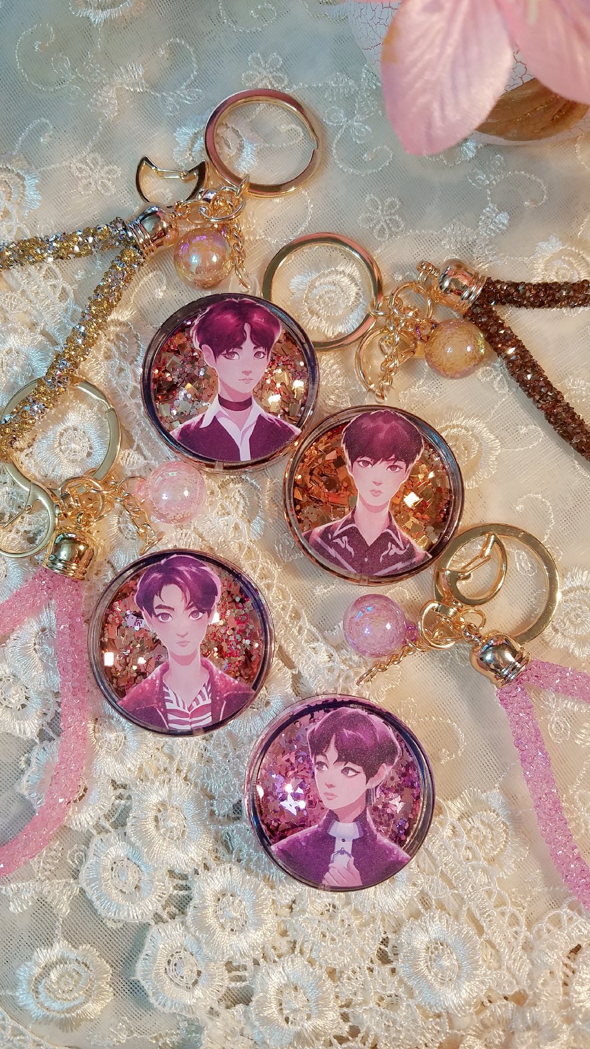 Image of BTS Fake Love Glitter Charm