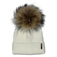 Image 1 of Vanilla Angora Beanie