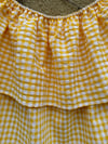 YELLOW GINGHAM RUFFLE TOP