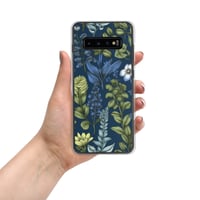 Image 6 of Art Nouveau Inspired Blue Boho Floral Clear Case for Samsung®