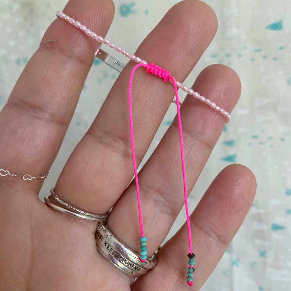 Image of Bar bracelet with pearls