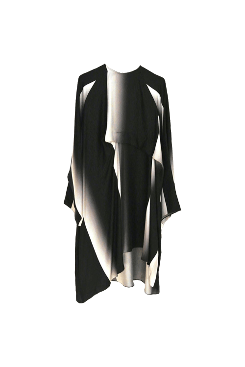 Image of Dress 1 - Silk twill - Striplight