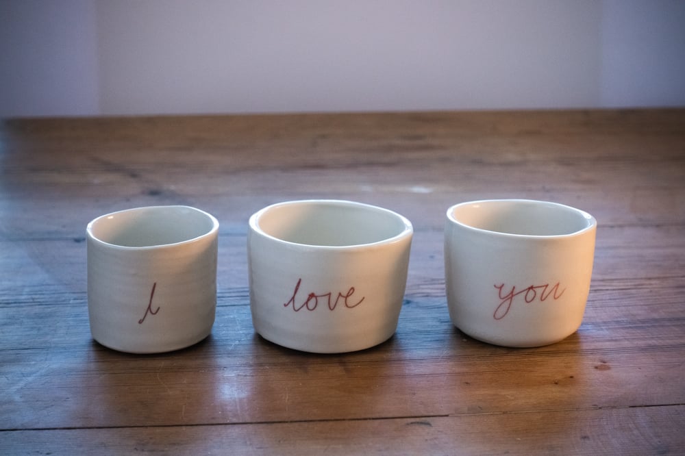 Image of I love you tealight holders