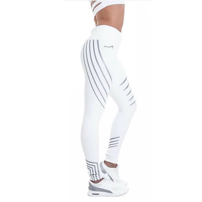 white gym leggings