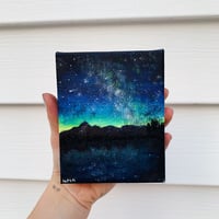 Original 4x5in Starry Sky Canvas piece