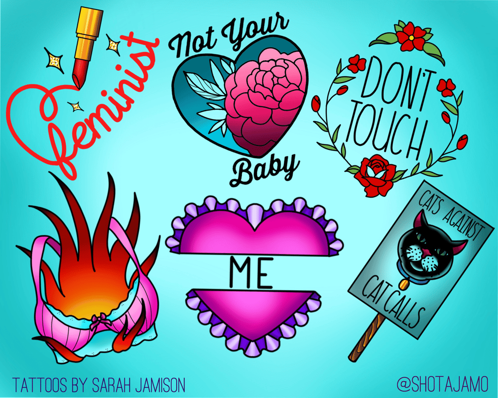 Image of Feminist Tattoo Flash Print