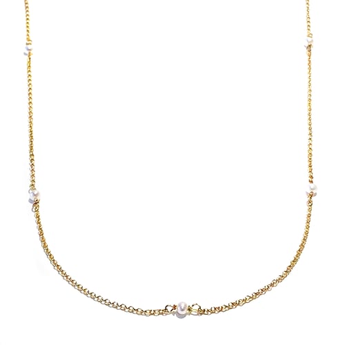 Image of Genuine Pearl Gold Filled Necklace