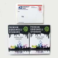 Image 2 of Free shipping 50pcs/100pcs Red Map USPS Priority Mail Eggshell Stickers For Sale Size 4.75"x3.25" 