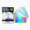 Free Shipping Worldwide Blank Plain Hologram Eggshell Stickers 50/100/200pcs