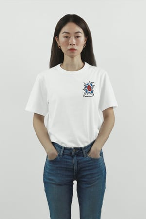 Image of "Hot Sun, Bright Snow" Embroidery Tee