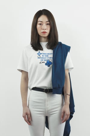 Image of "Retirement Is The Highest Form Of Hope" Embroidery Tee