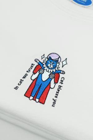 Image of "In Cat We Trust" Embroidery Tee