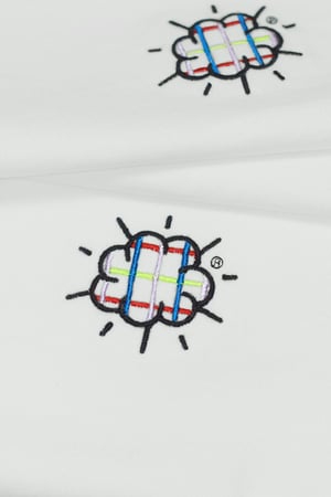 Image of The Cloud Embroidery Tee - Checks