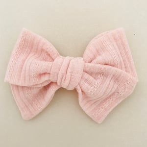 Image of Barrette coton ajouré rose
