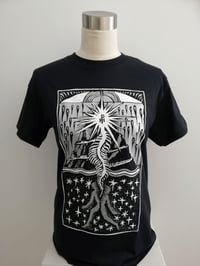 Osiris T-shirt (silver and white on black)