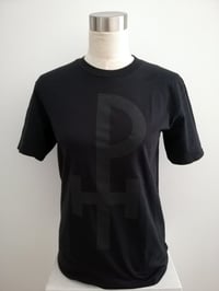 Monogram T-shirt (black on black)
