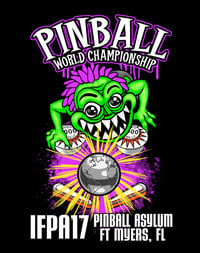 The Pinball Asylum IFPA17 World Championship T-Shirt (One-Sided)