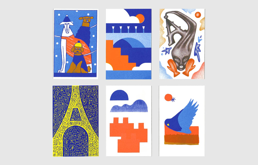 Image of 6 CARTES POSTALES . "PARIS-HIVER" .