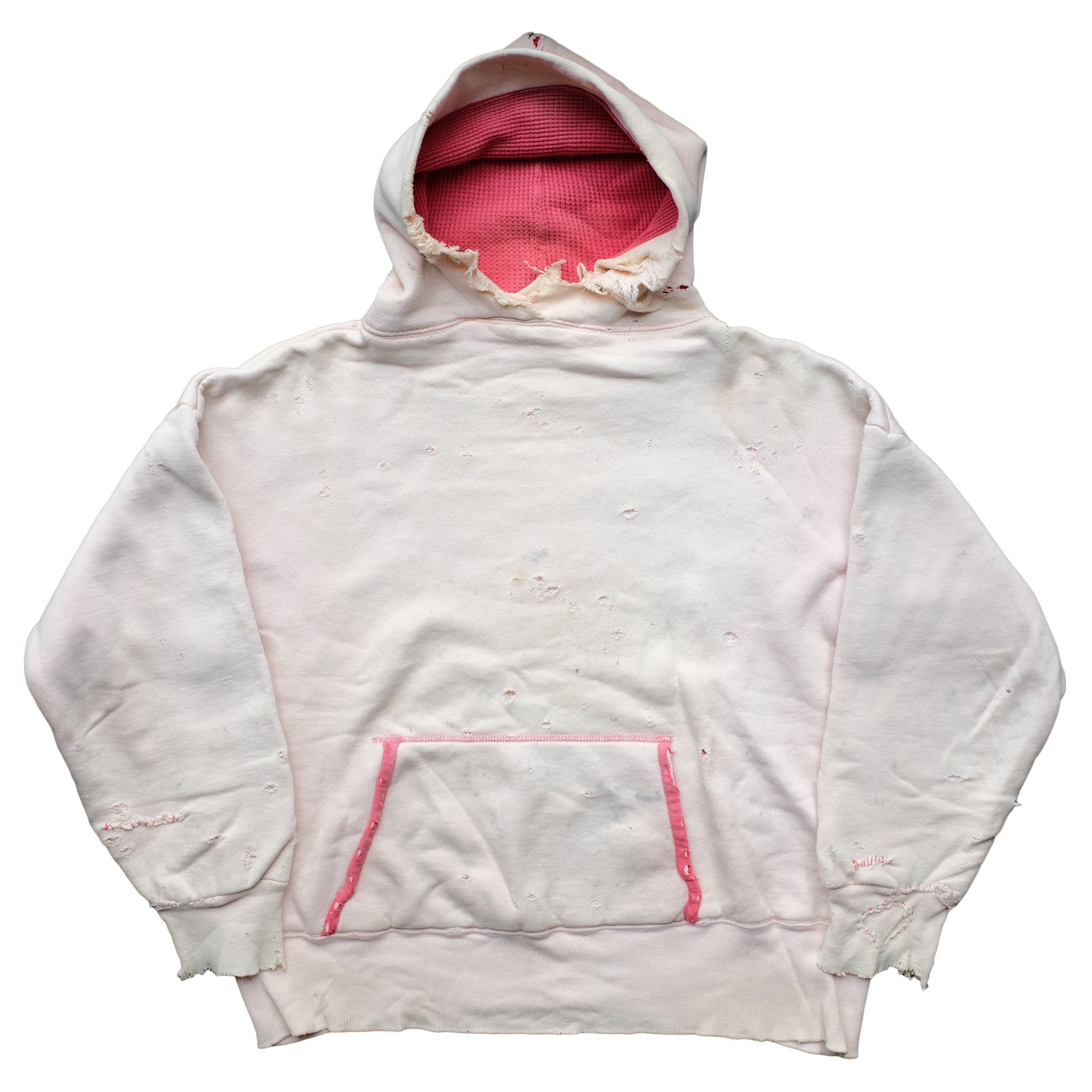 Vintage 50's Double Face White Two Tone Hoodie