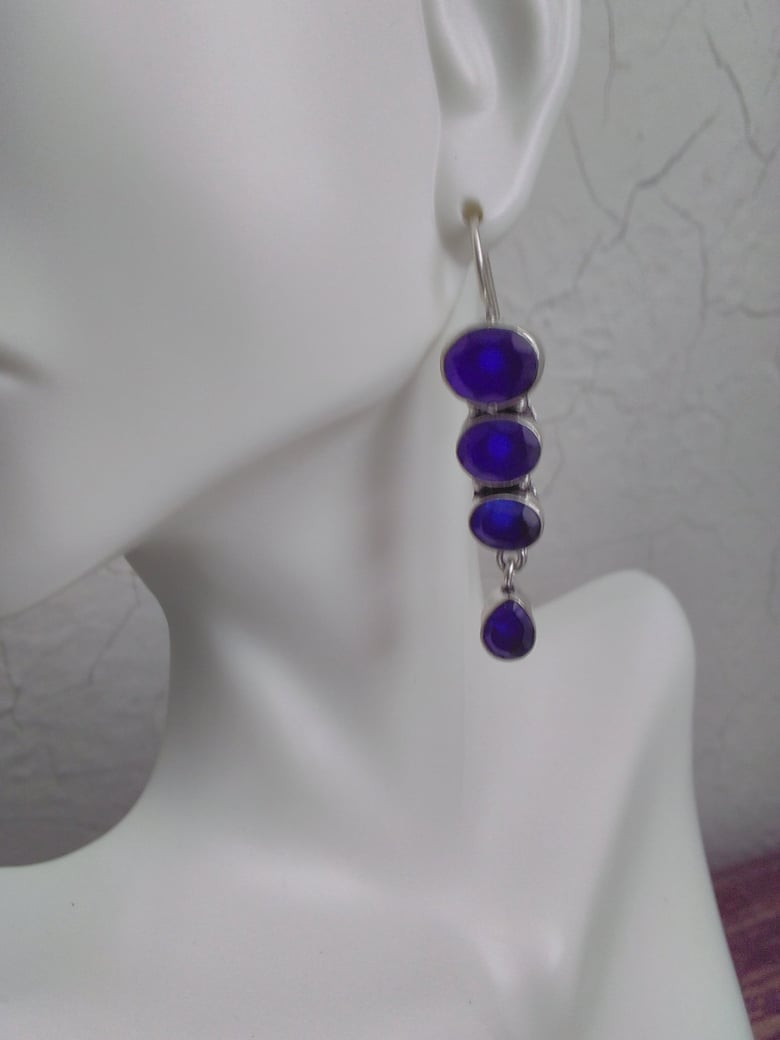 Image of TANZANITE QUARTZ EARRINGS