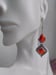 Image of GARNET TEARDROP AND DIAMOND SHAPED EARRINGS