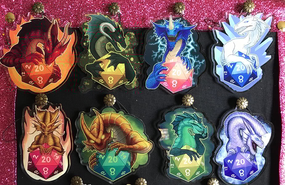 D&D Dragon Keychains Beleoci